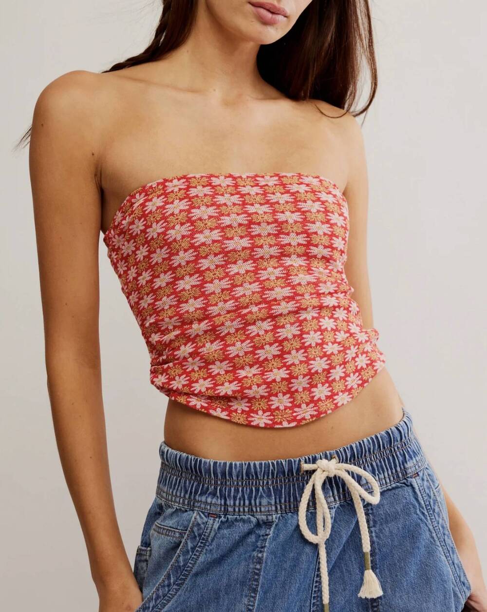 NEW FREE PEOPLE boulevard tube top in red